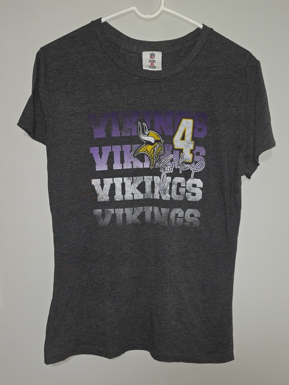 NFL Women's Dark Gray Vikings Graphic Coverup with Purple and Gold Accents
